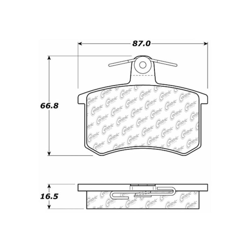 CENTRIC PARTS 103.02280 C-Tek Ceramic Brake Pads with Shims
