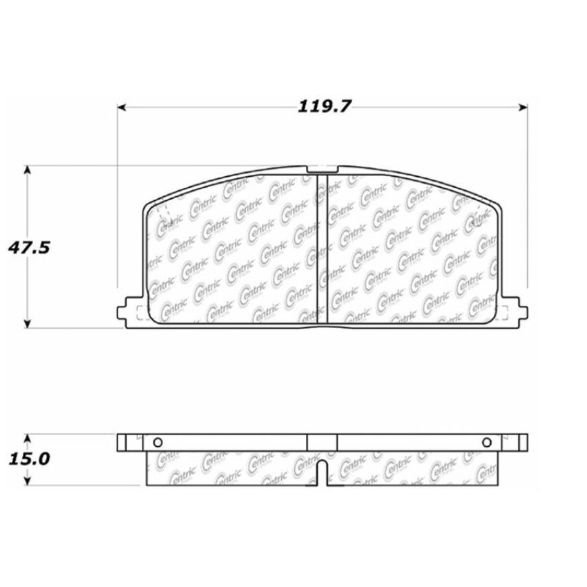 CENTRIC PARTS 103.02420 C-Tek Ceramic Brake Pads with Shims