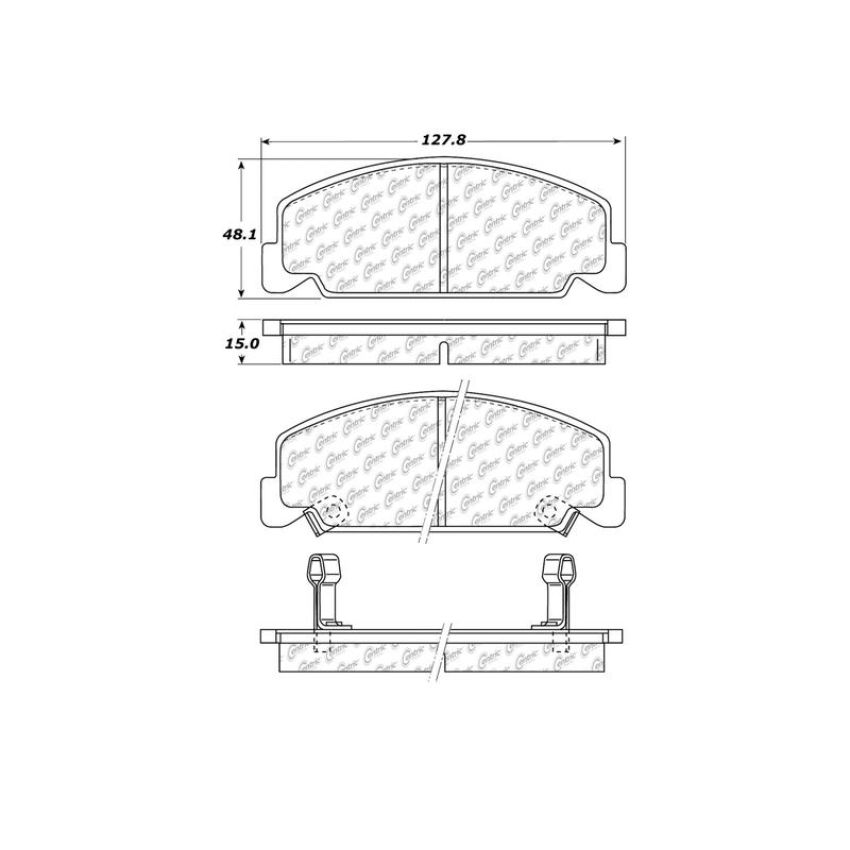 CENTRIC PARTS 103.02730 C-Tek Ceramic Brake Pads with Shims