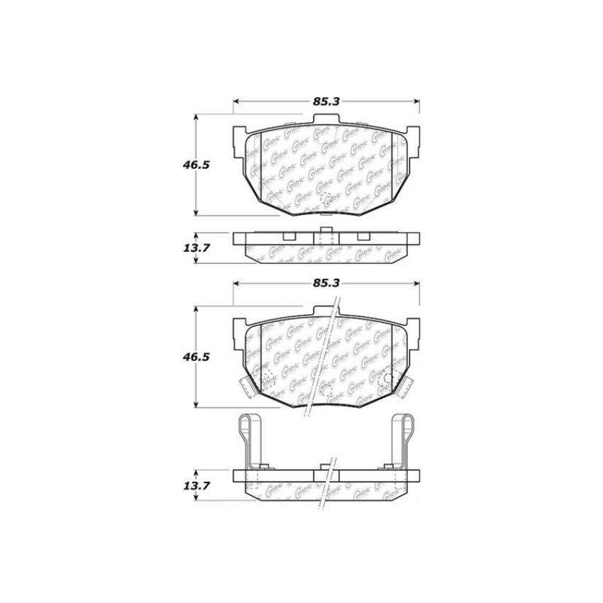 CENTRIC PARTS 103.03230 C-Tek Ceramic Brake Pads with Shims