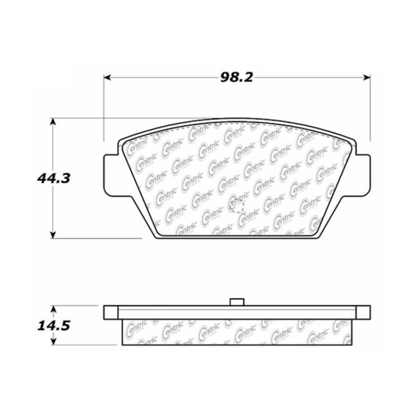 CENTRIC PARTS 103.03290 C-Tek Ceramic Brake Pads with Shims