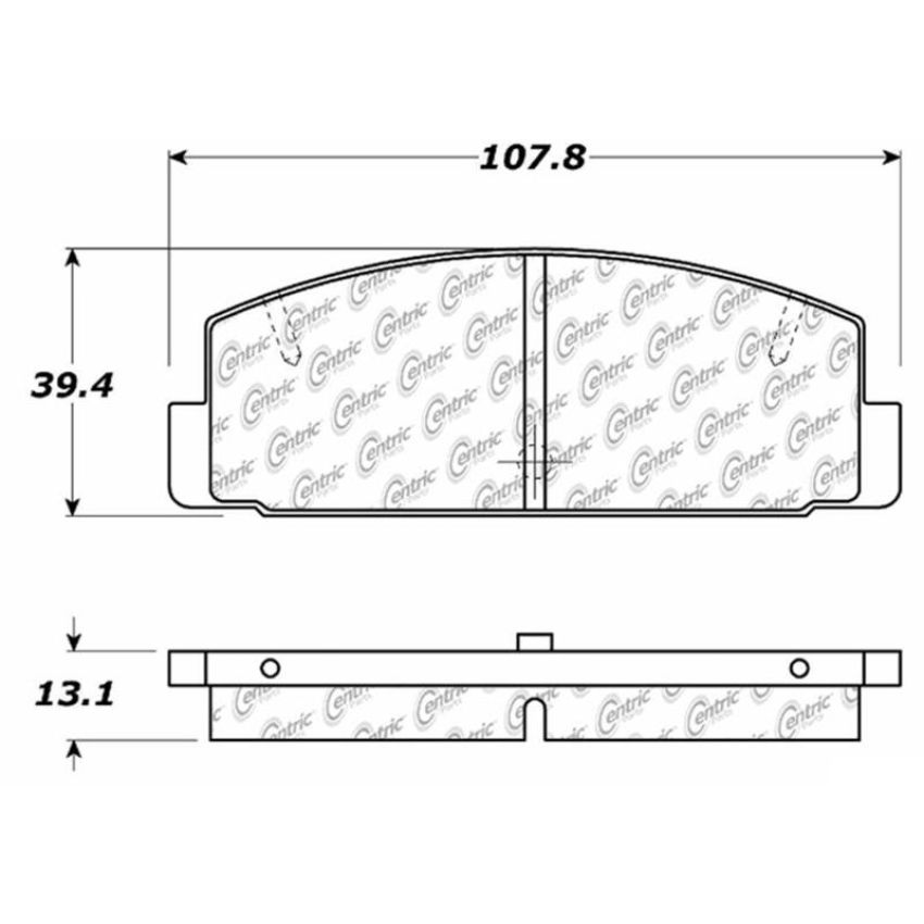 CENTRIC PARTS 103.03320 C-Tek Ceramic Brake Pads with Shims
