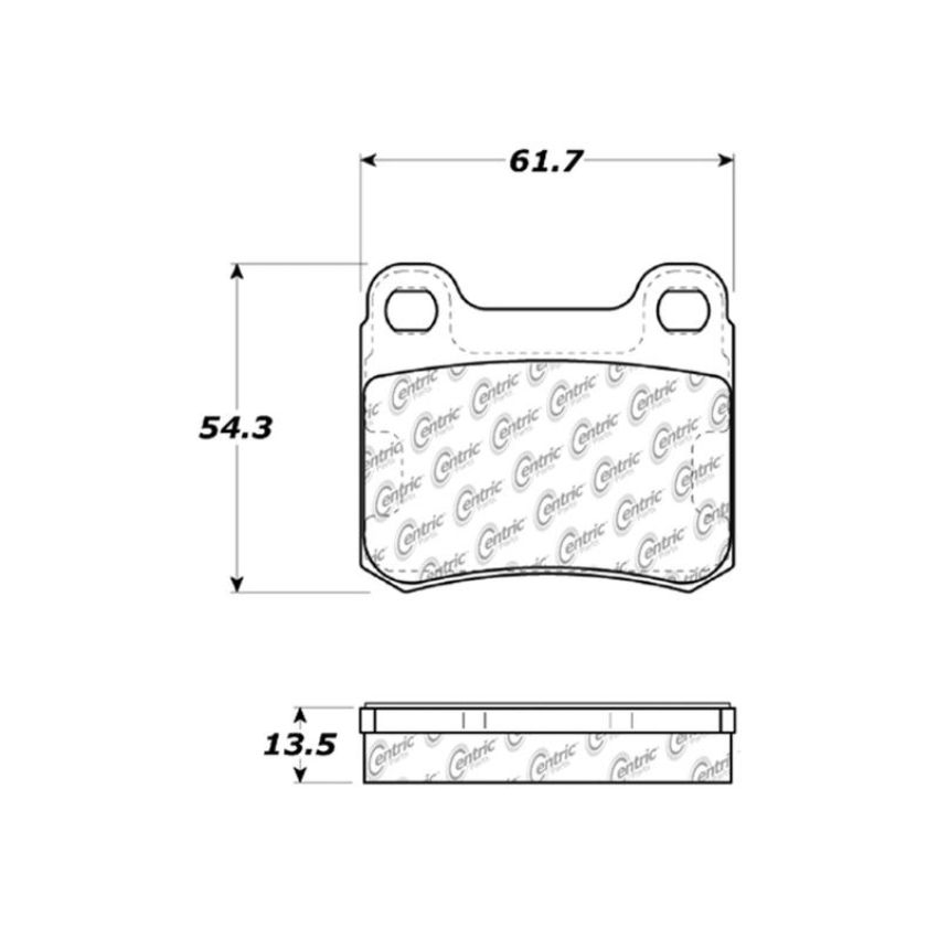 CENTRIC PARTS 103.03350 C-Tek Ceramic Brake Pads with Shims