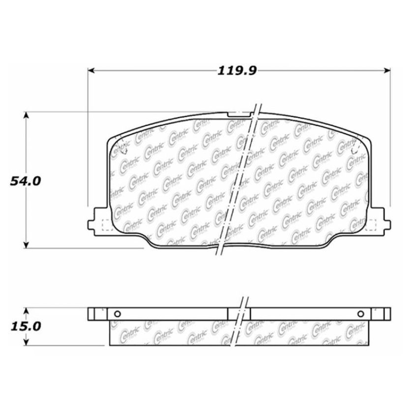 CENTRIC PARTS 103.03560 C-Tek Ceramic Brake Pads with Shims