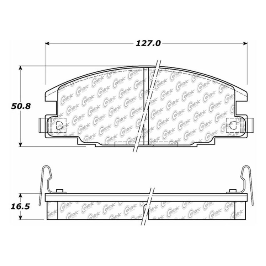 CENTRIC PARTS 103.03630 C-Tek Ceramic Brake Pads with Shims