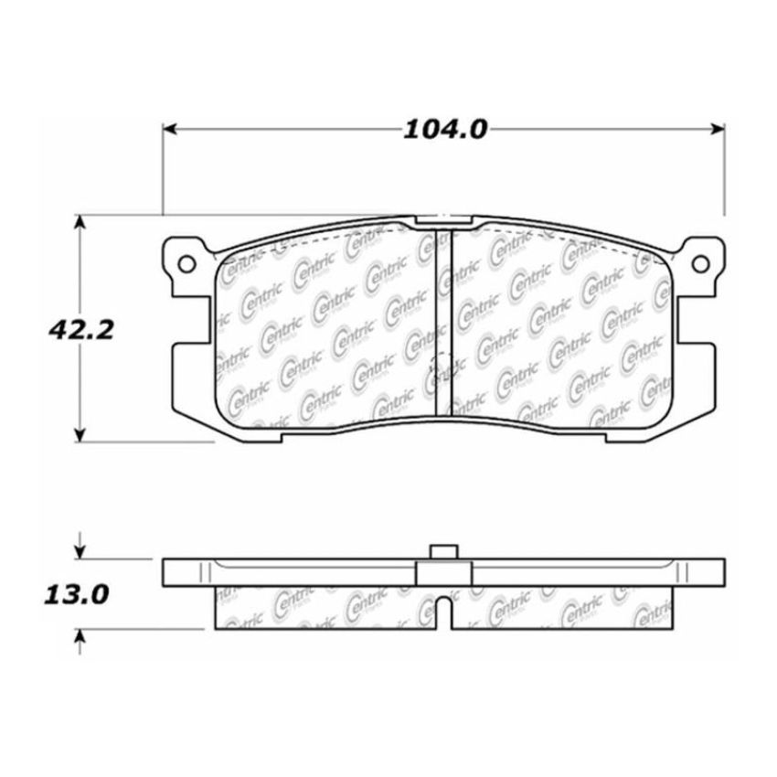 CENTRIC PARTS 103.04000 C-Tek Ceramic Brake Pads with Shims