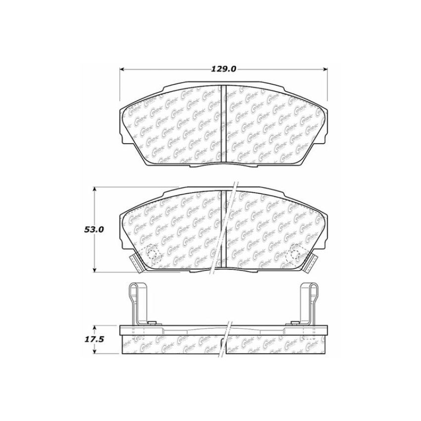 CENTRIC PARTS 103.04090 C-Tek Ceramic Brake Pads with Shims