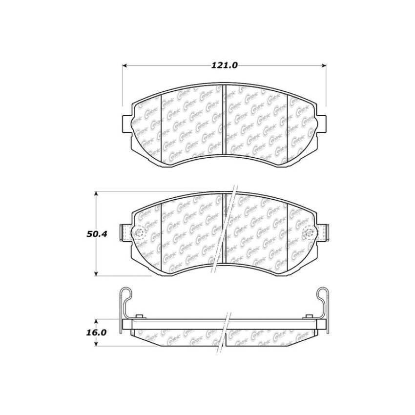 CENTRIC PARTS 103.04220 C-Tek Ceramic Brake Pads with Shims