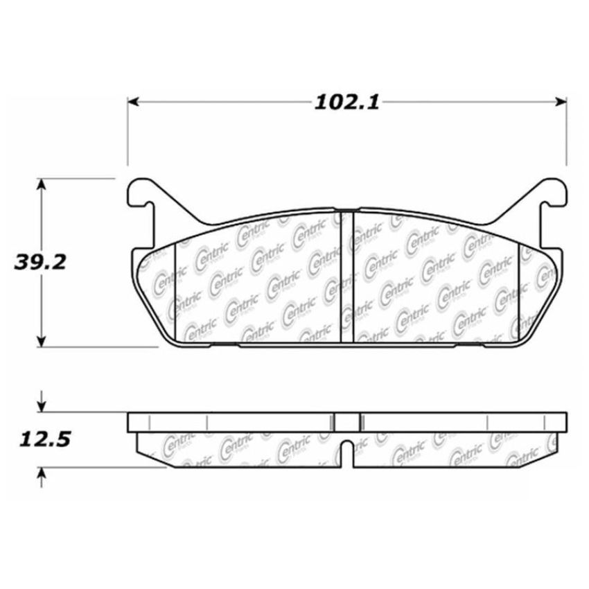 CENTRIC PARTS 103.04580 C-Tek Ceramic Brake Pads with Shims