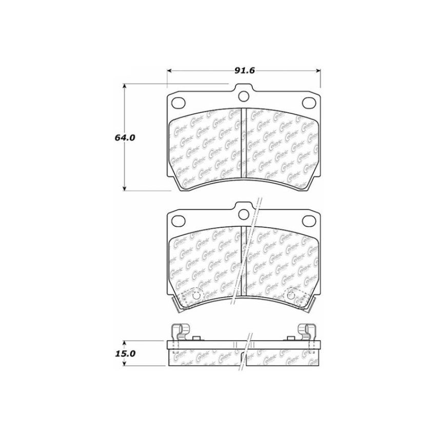 CENTRIC PARTS 103.04660 C-Tek Ceramic Brake Pads with Shims