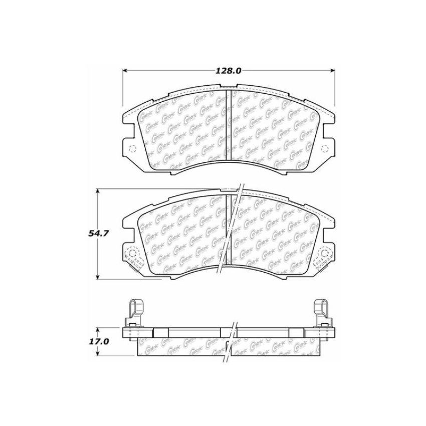 CENTRIC PARTS 103.04700 C-Tek Ceramic Brake Pads with Shims