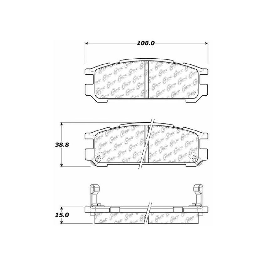 CENTRIC PARTS 103.04710 C-Tek Ceramic Brake Pads with Shims