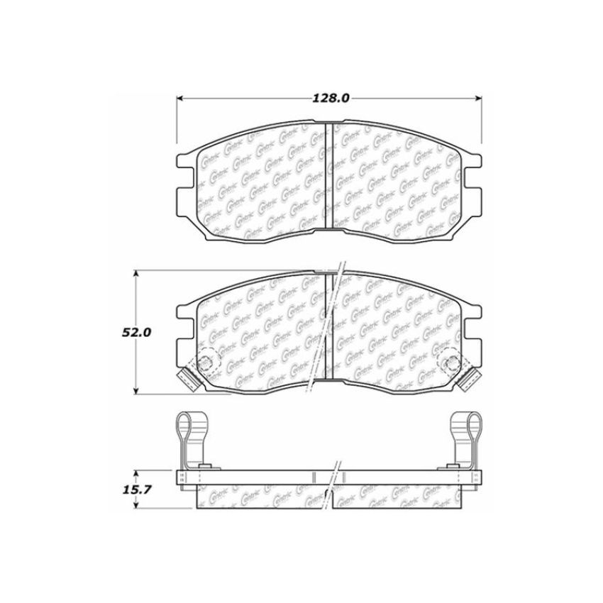 CENTRIC PARTS 103.04840 C-Tek Ceramic Brake Pads with Shims