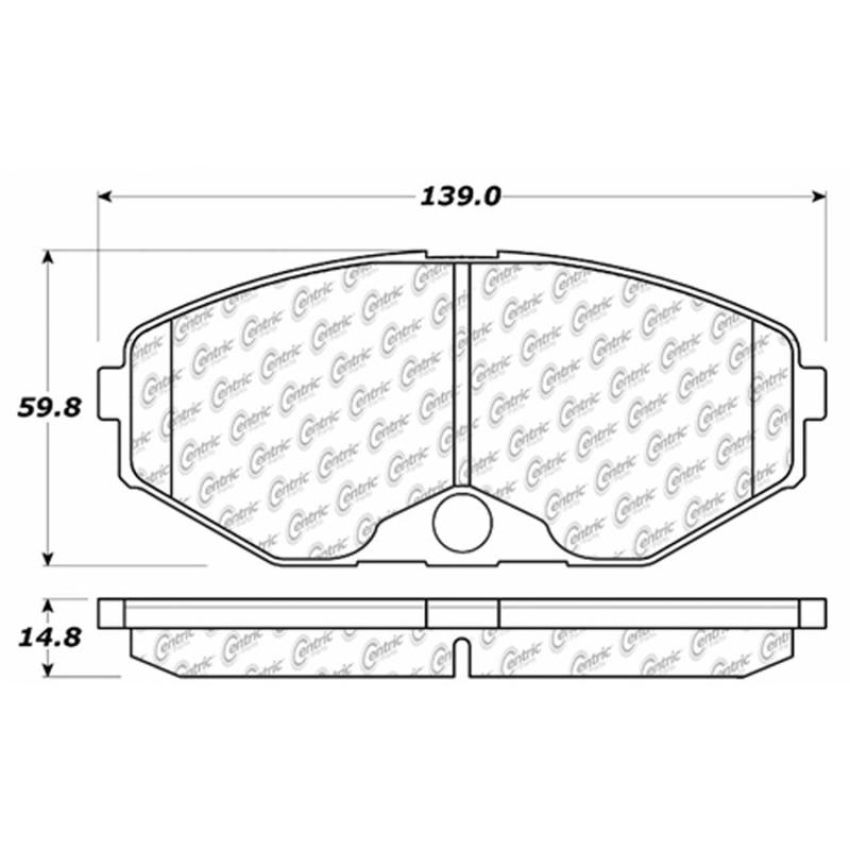 CENTRIC PARTS 103.04860 C-Tek Ceramic Brake Pads with Shims