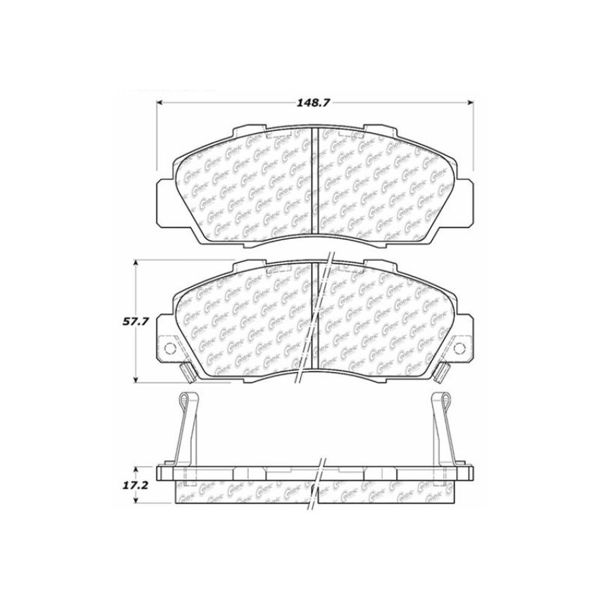 CENTRIC PARTS 103.05030 C-Tek Ceramic Brake Pads with Shims