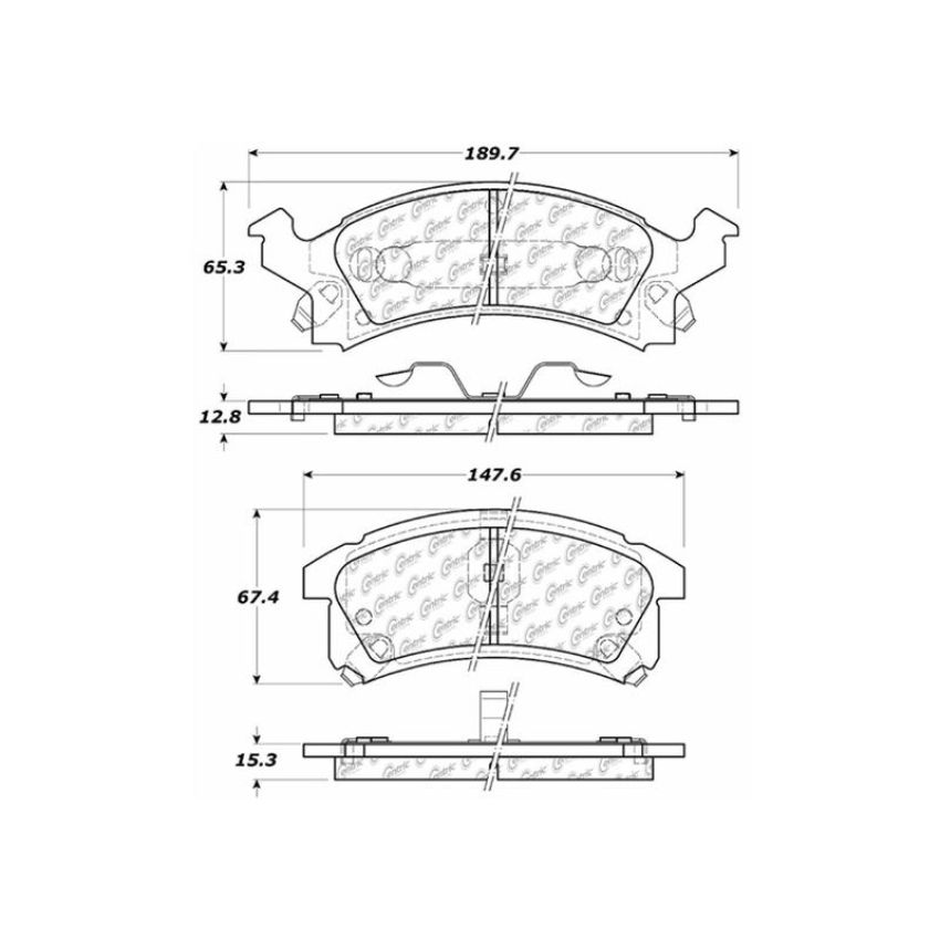 CENTRIC PARTS 103.05060 C-Tek Ceramic Brake Pads with Shims