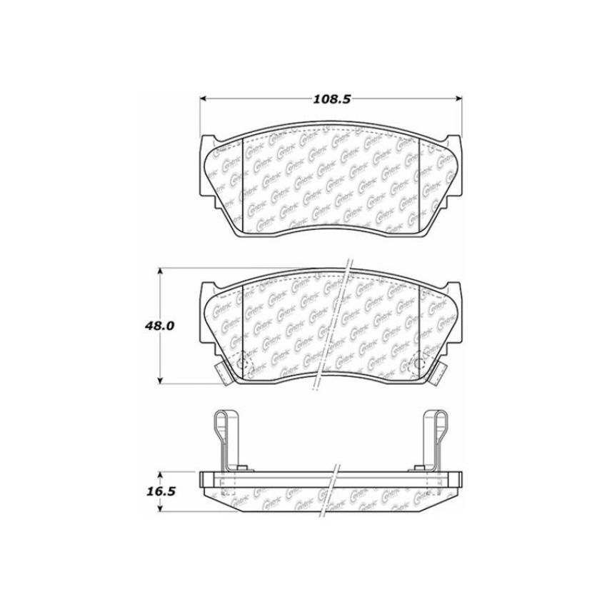 CENTRIC PARTS 103.05100 C-Tek Ceramic Brake Pads with Shims