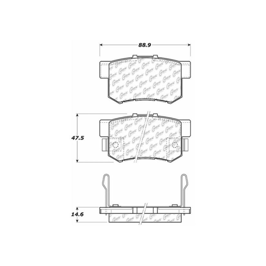 CENTRIC PARTS 103.05360 C-Tek Ceramic Brake Pads with Shims