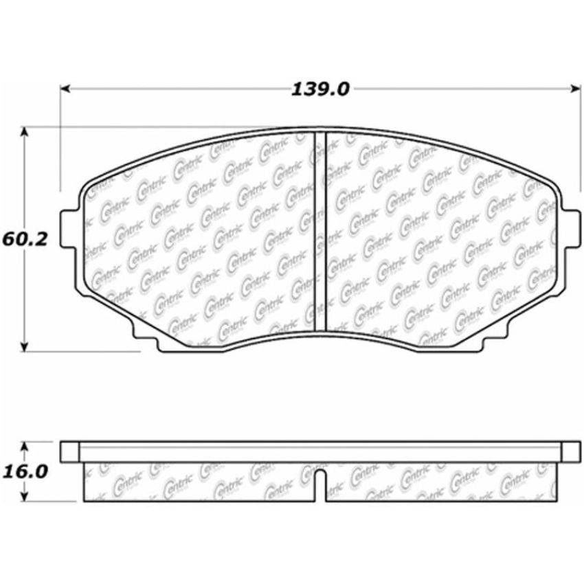 CENTRIC PARTS 103.05510 C-Tek Ceramic Brake Pads with Shims