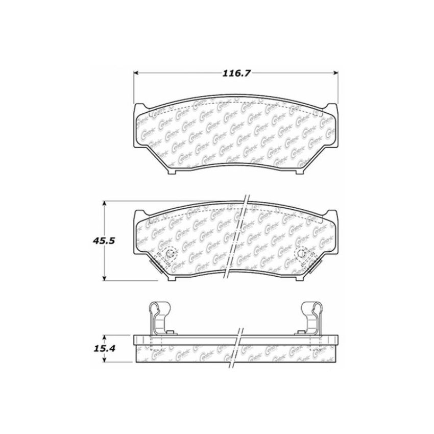 CENTRIC PARTS 103.05560 C-Tek Ceramic Brake Pads with Shims