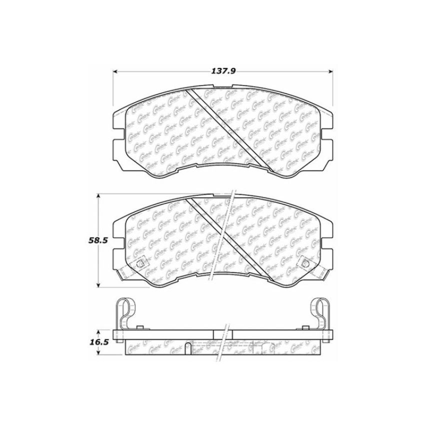 CENTRIC PARTS 103.05790 C-Tek Ceramic Brake Pads with Shims