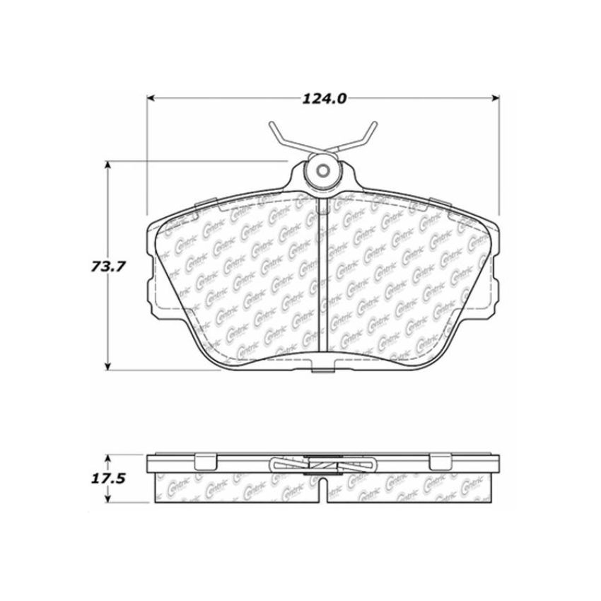 CENTRIC PARTS 103.05980 C-Tek Ceramic Brake Pads with Shims