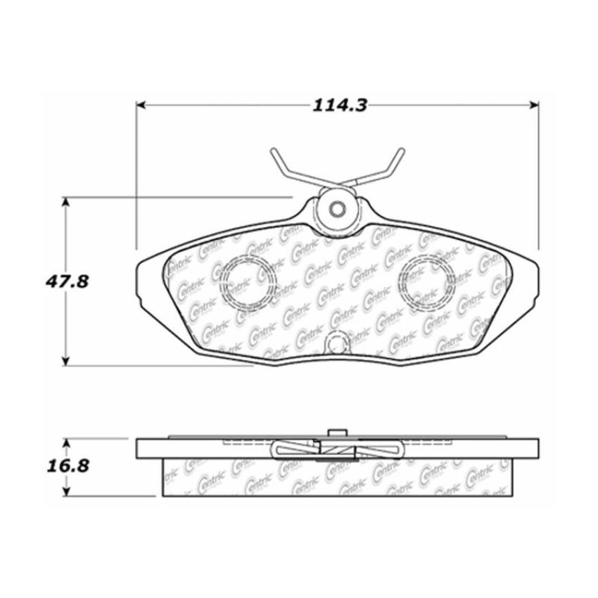 CENTRIC PARTS 103.05990 C-Tek Ceramic Brake Pads with Shims