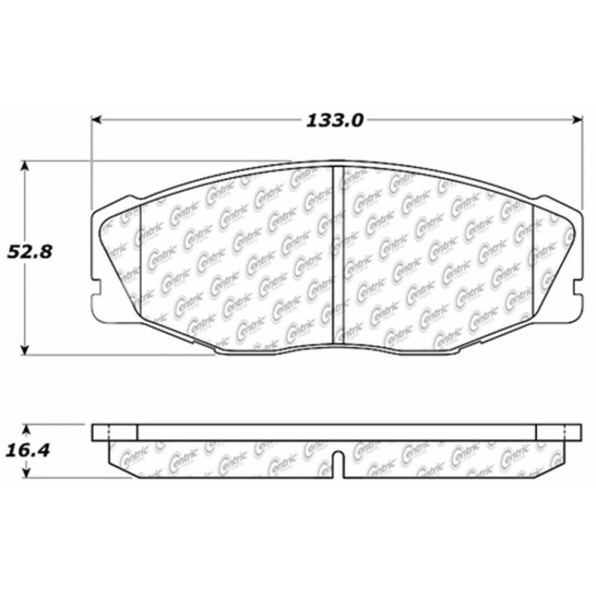 CENTRIC PARTS 103.06040 C-Tek Ceramic Brake Pads with Shims