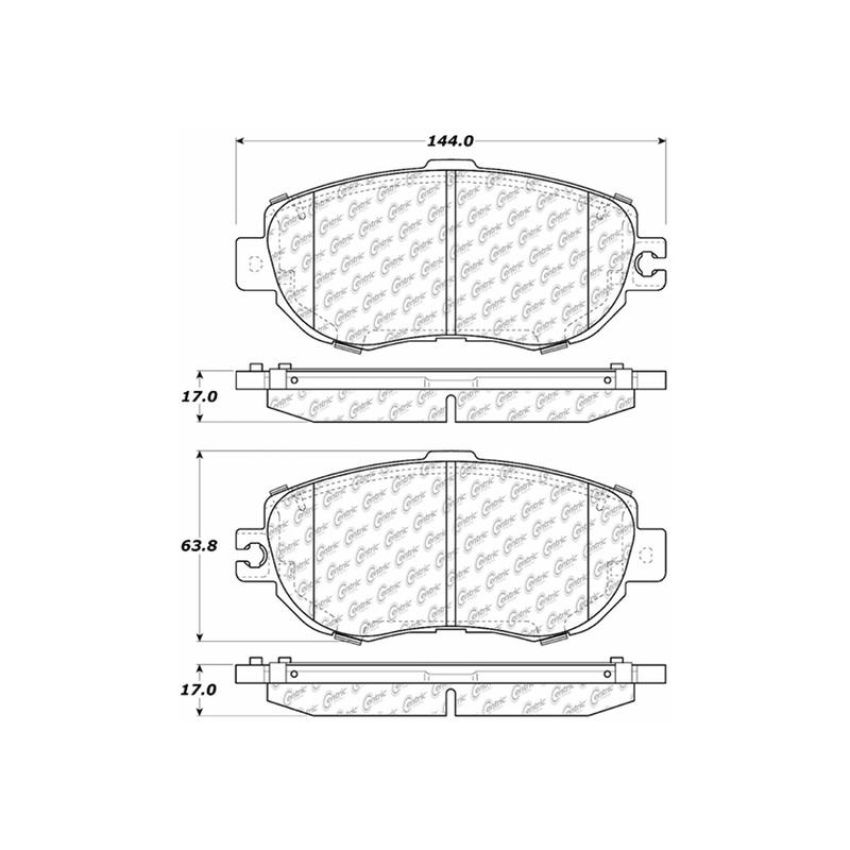 CENTRIC PARTS 103.06120 C-Tek Ceramic Brake Pads with Shims