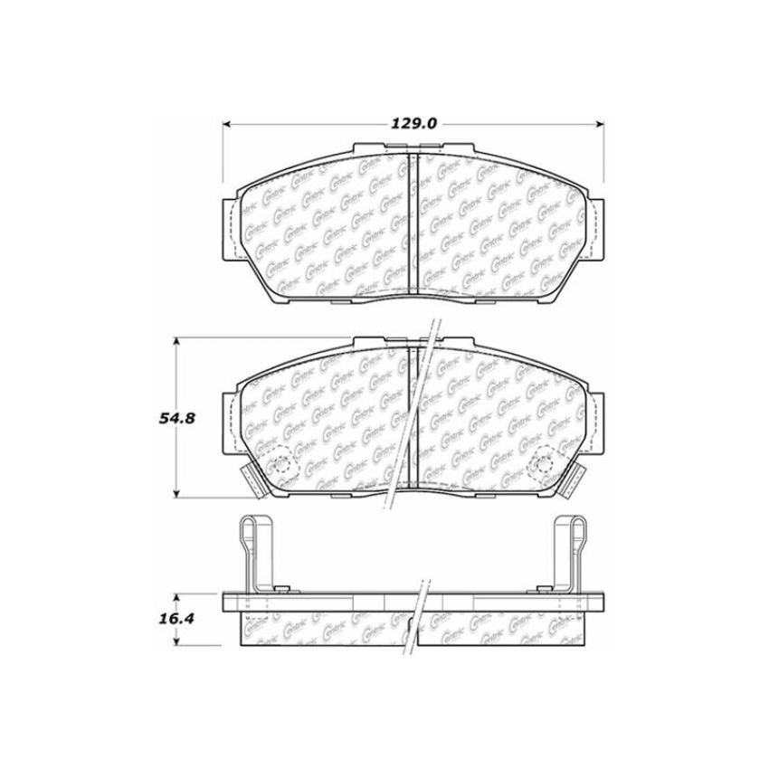 CENTRIC PARTS 103.06170 C-Tek Ceramic Brake Pads with Shims