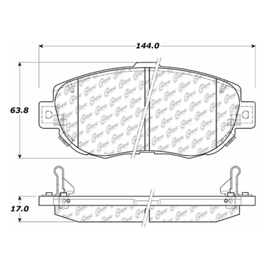 CENTRIC PARTS 103.06190 C-Tek Ceramic Brake Pads with Shims