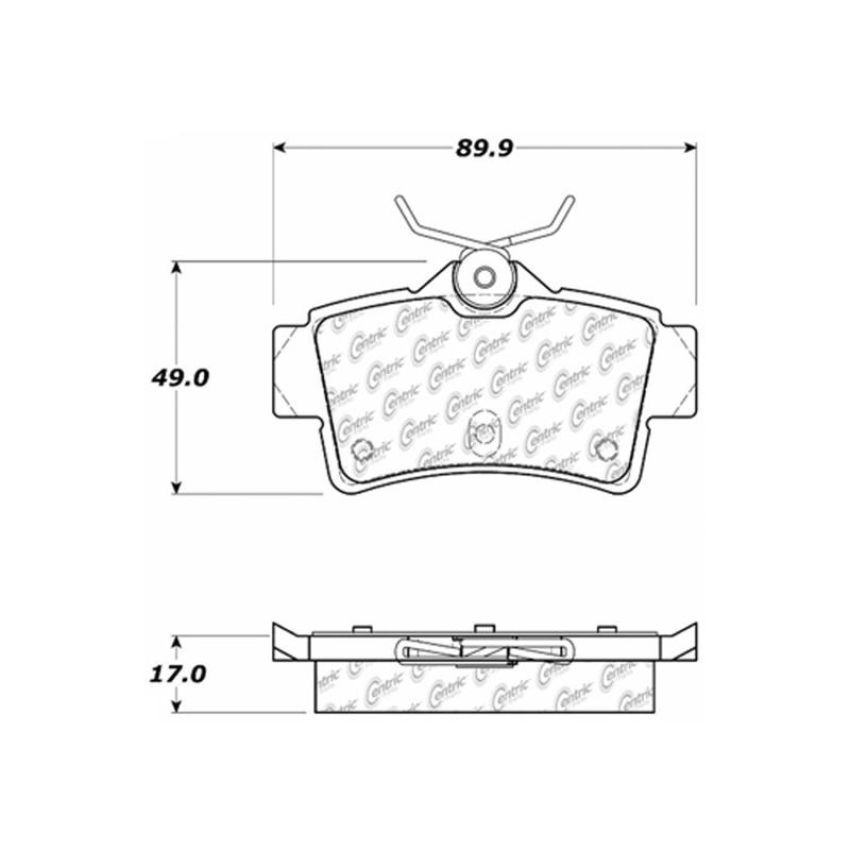 CENTRIC PARTS 103.06270 C-Tek Ceramic Brake Pads with Shims