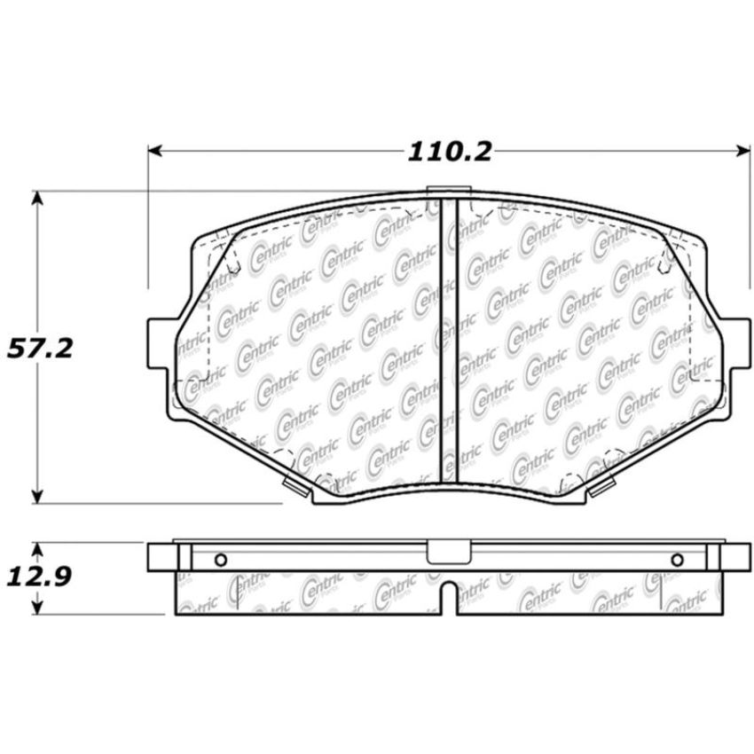 CENTRIC PARTS 103.06350 C-Tek Ceramic Brake Pads with Shims