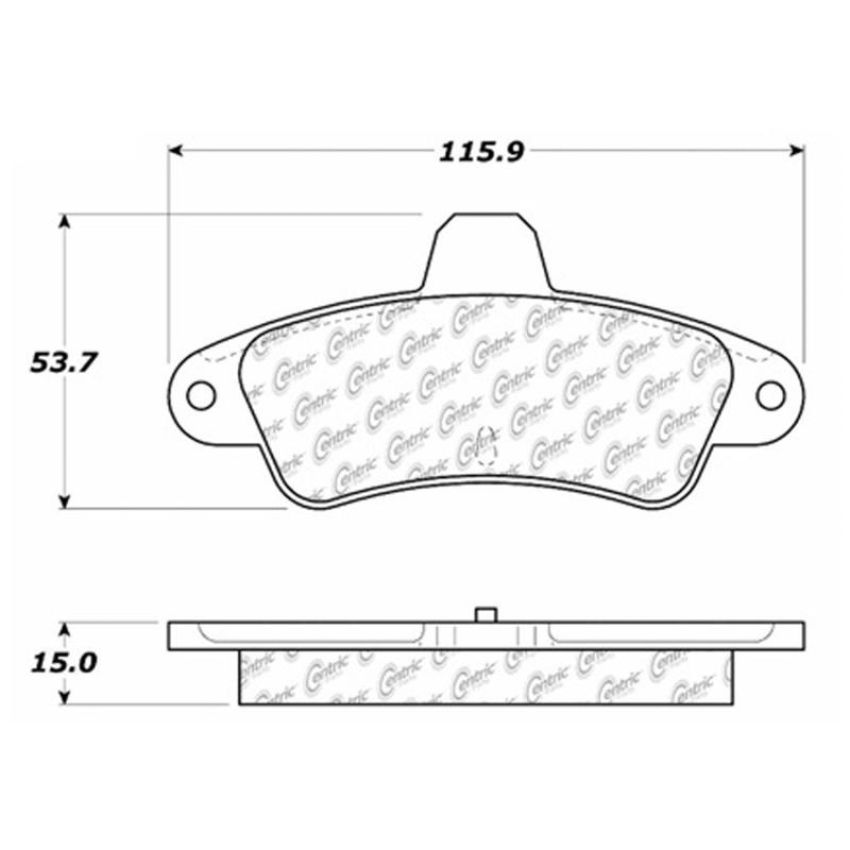 CENTRIC PARTS 103.06610 C-Tek Ceramic Brake Pads with Shims