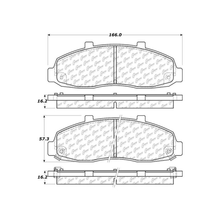 CENTRIC PARTS 103.06790 C-Tek Ceramic Brake Pads with Shims