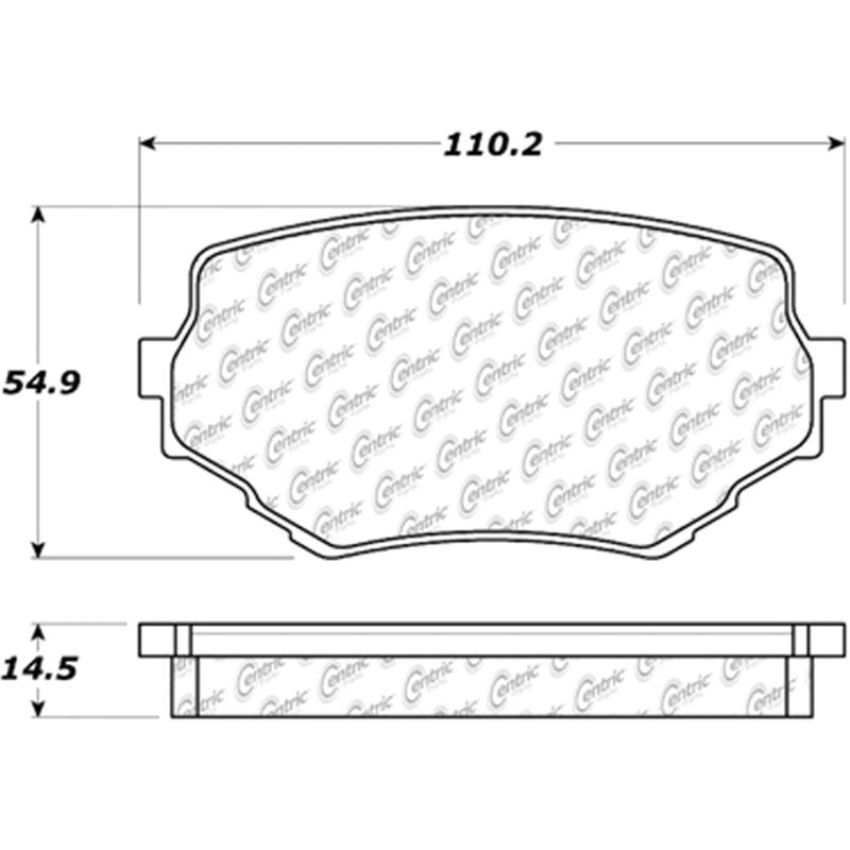 CENTRIC PARTS 103.06800 C-Tek Ceramic Brake Pads with Shims