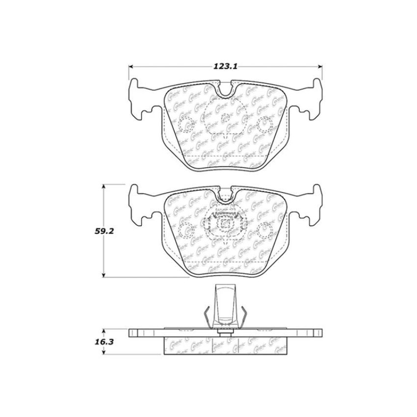 CENTRIC PARTS 103.06830 C-Tek Ceramic Brake Pads with Shims
