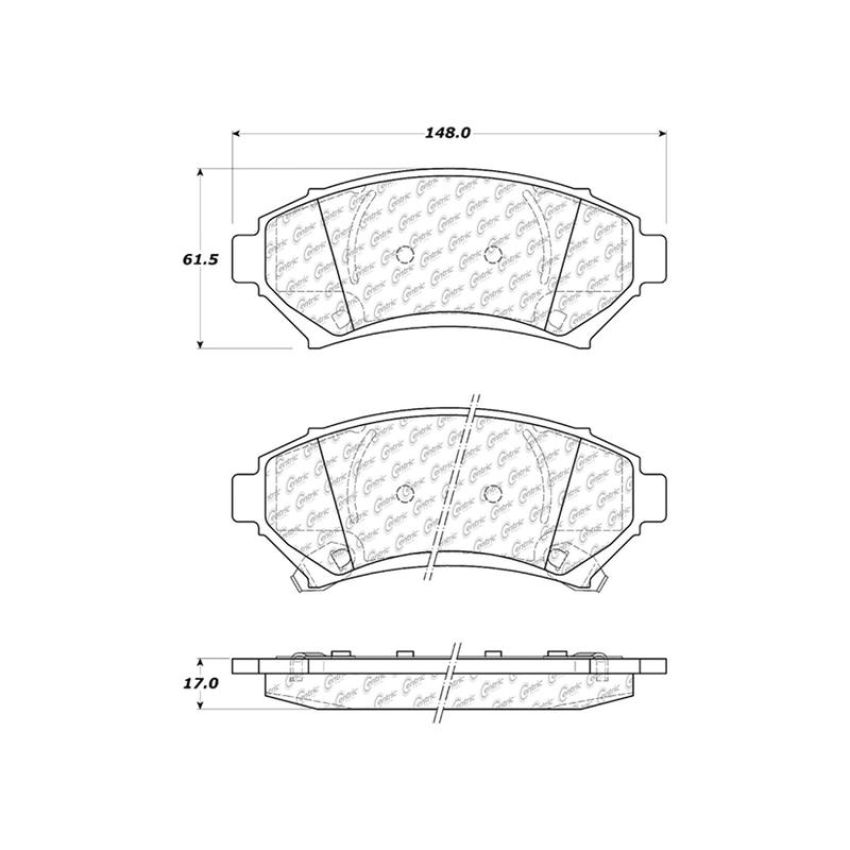 CENTRIC PARTS 103.06990 C-Tek Ceramic Brake Pads with Shims