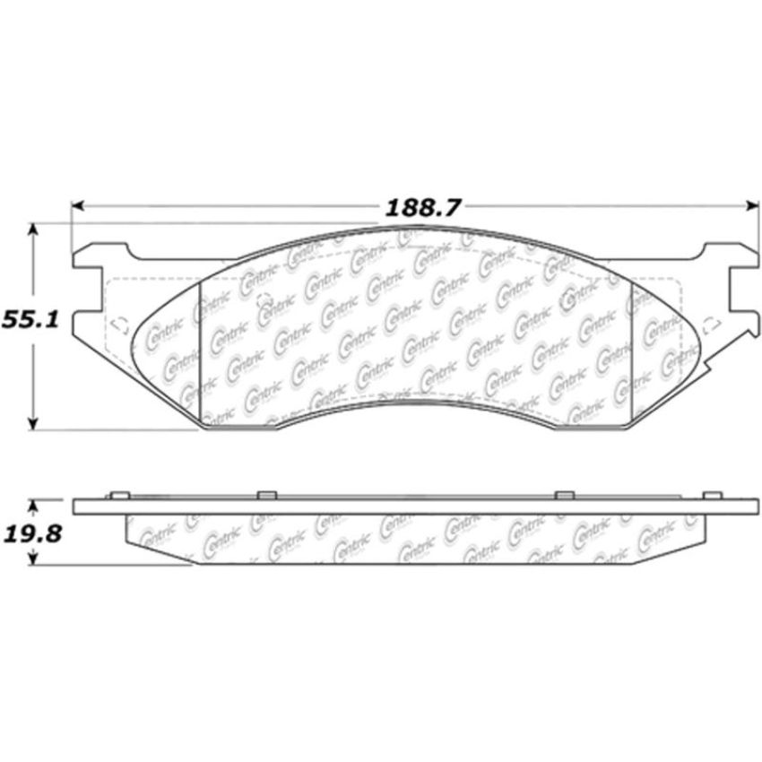CENTRIC PARTS 103.07021 C-Tek Ceramic Brake Pads with Shims