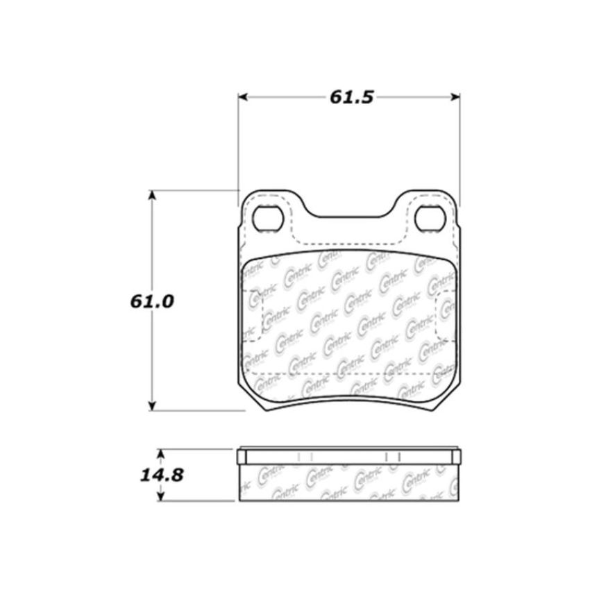 CENTRIC PARTS 103.07090 C-Tek Ceramic Brake Pads with Shims