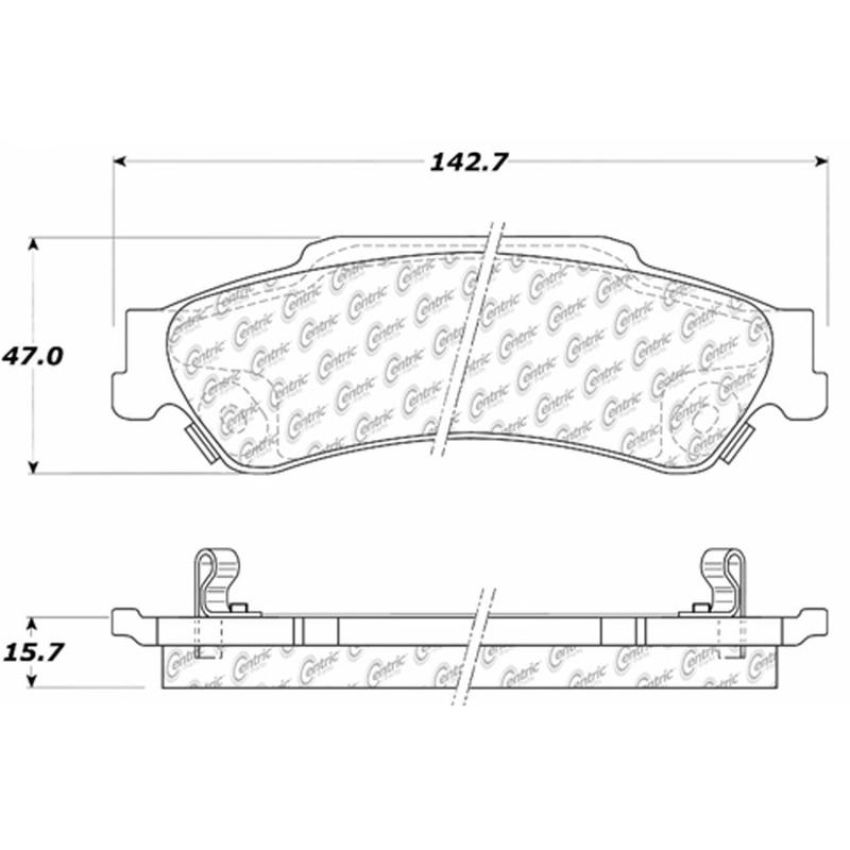 CENTRIC PARTS 103.07290 C-Tek Ceramic Brake Pads with Shims