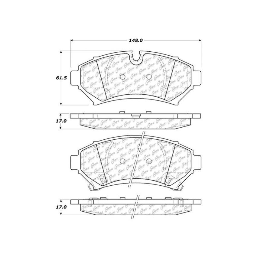 CENTRIC PARTS 103.07530 C-Tek Ceramic Brake Pads with Shims