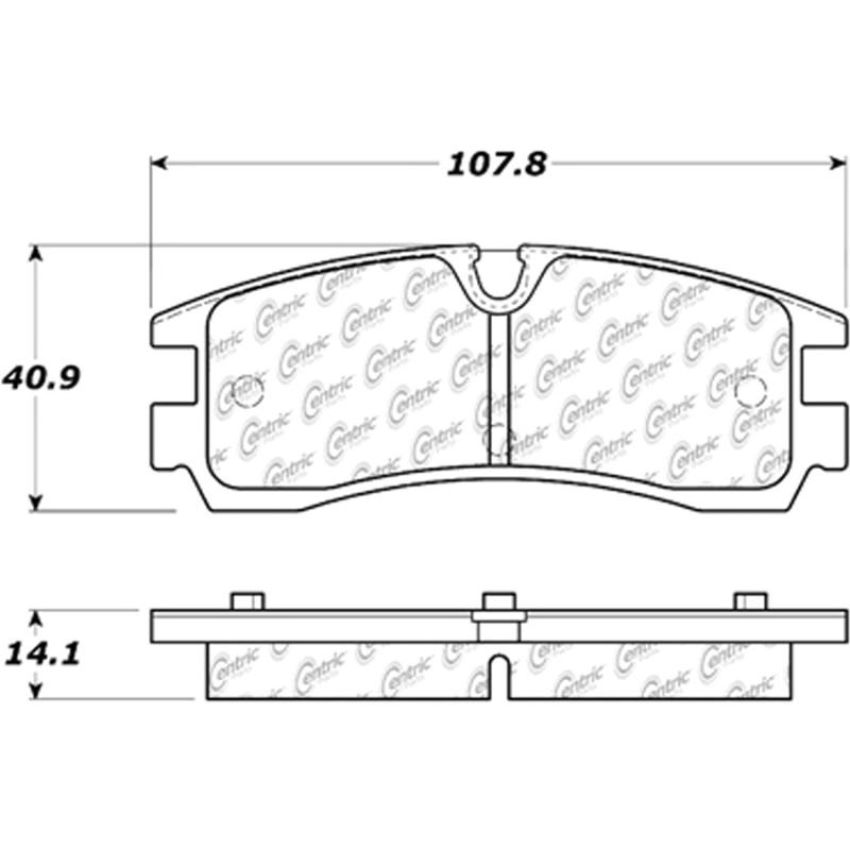 CENTRIC PARTS 103.07540 C-Tek Ceramic Brake Pads with Shims