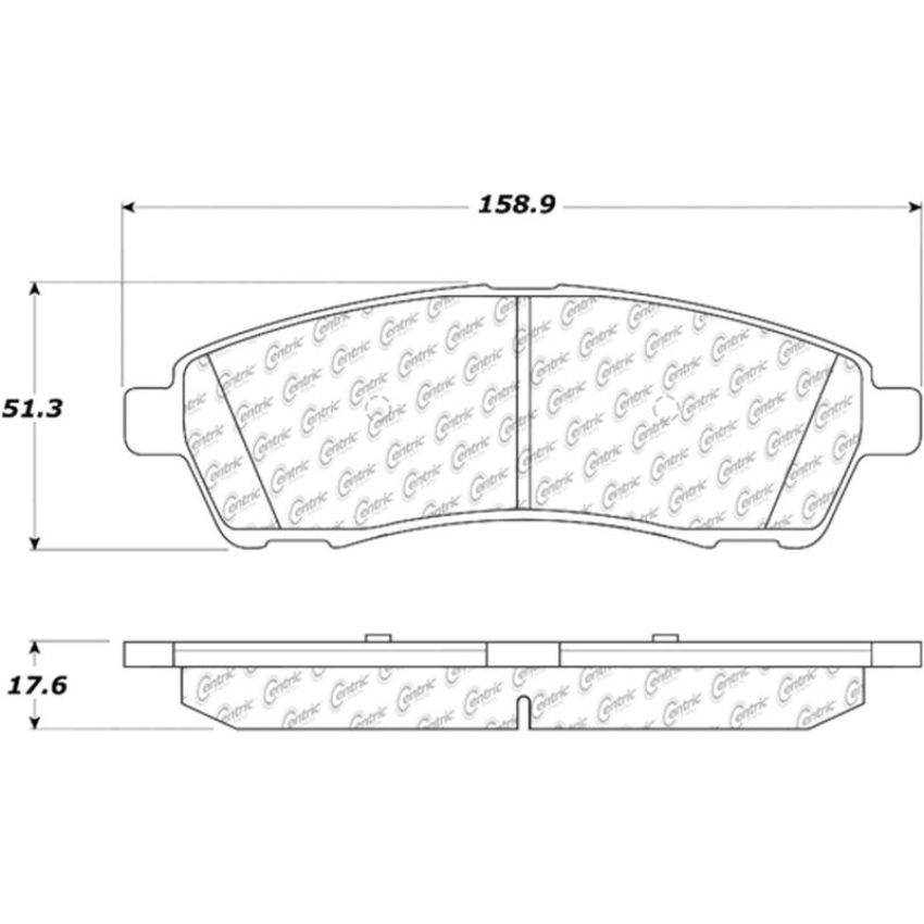 CENTRIC PARTS 103.07570 C-Tek Ceramic Brake Pads with Shims