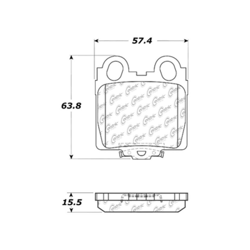 CENTRIC PARTS 103.07710 C-Tek Ceramic Brake Pads with Shims