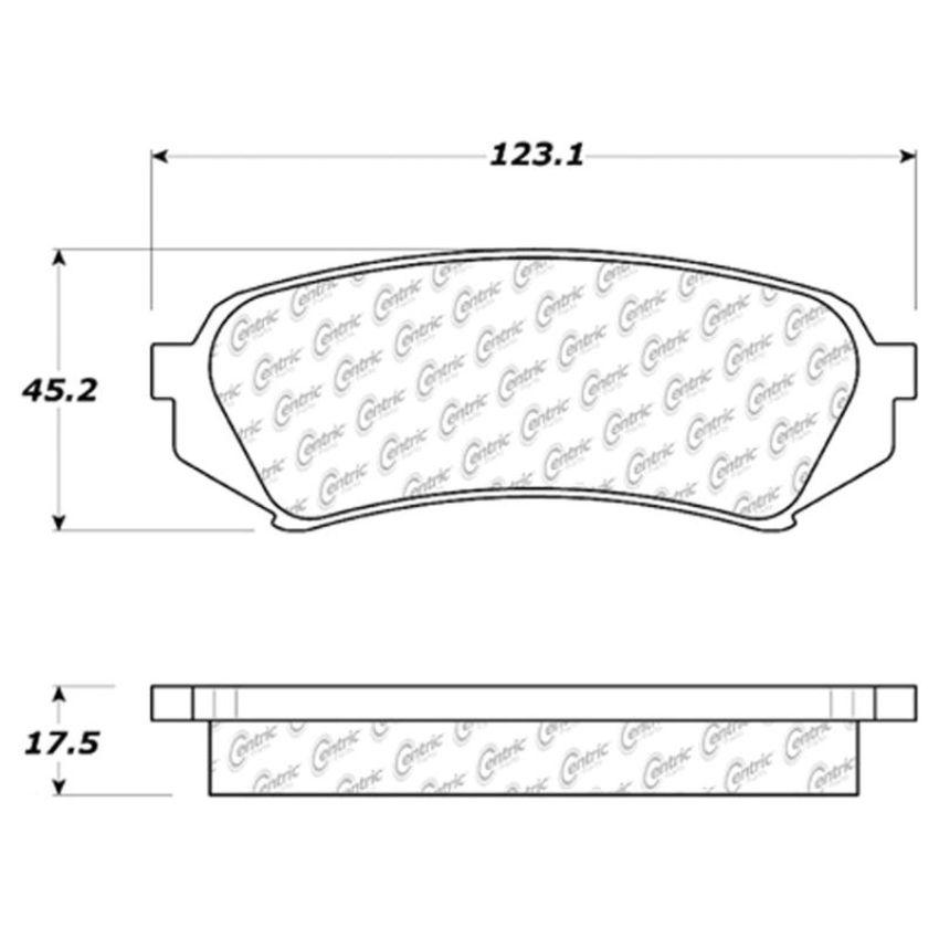 CENTRIC PARTS 103.07730 C-Tek Ceramic Brake Pads with Shims