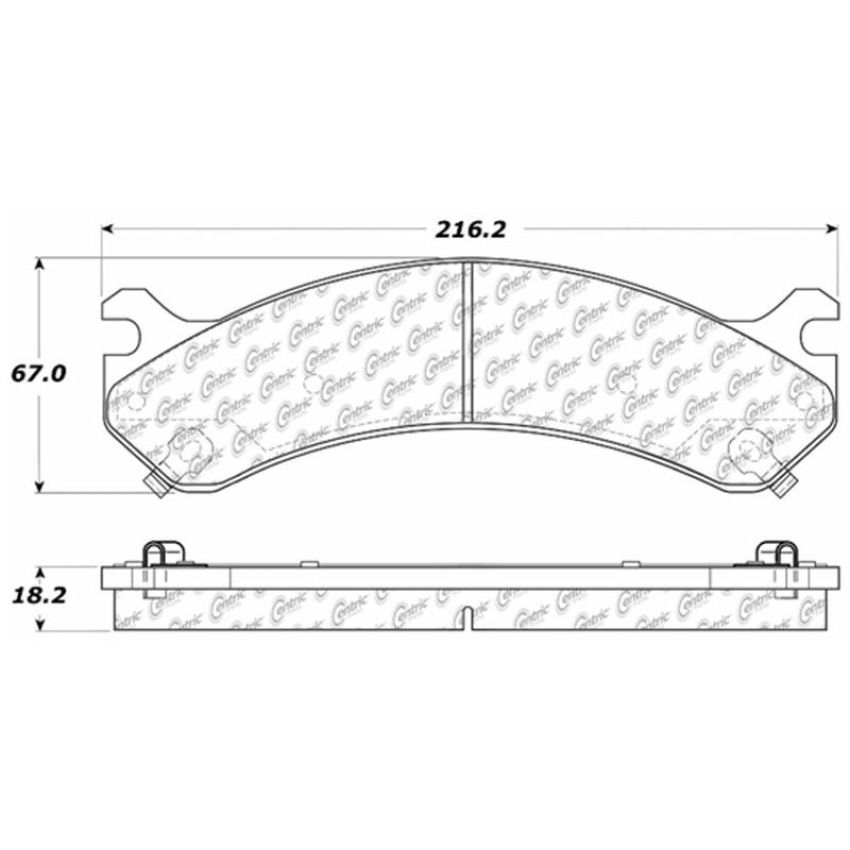 CENTRIC PARTS 103.07840 C-Tek Ceramic Brake Pads with Shims