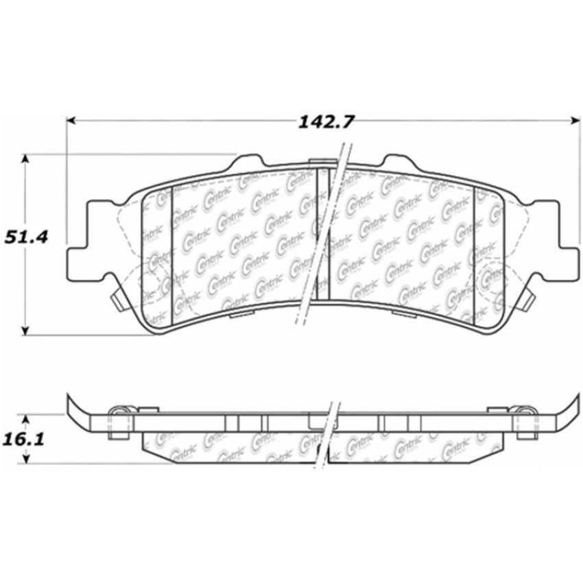 CENTRIC PARTS 103.07920 C-Tek Ceramic Brake Pads with Shims