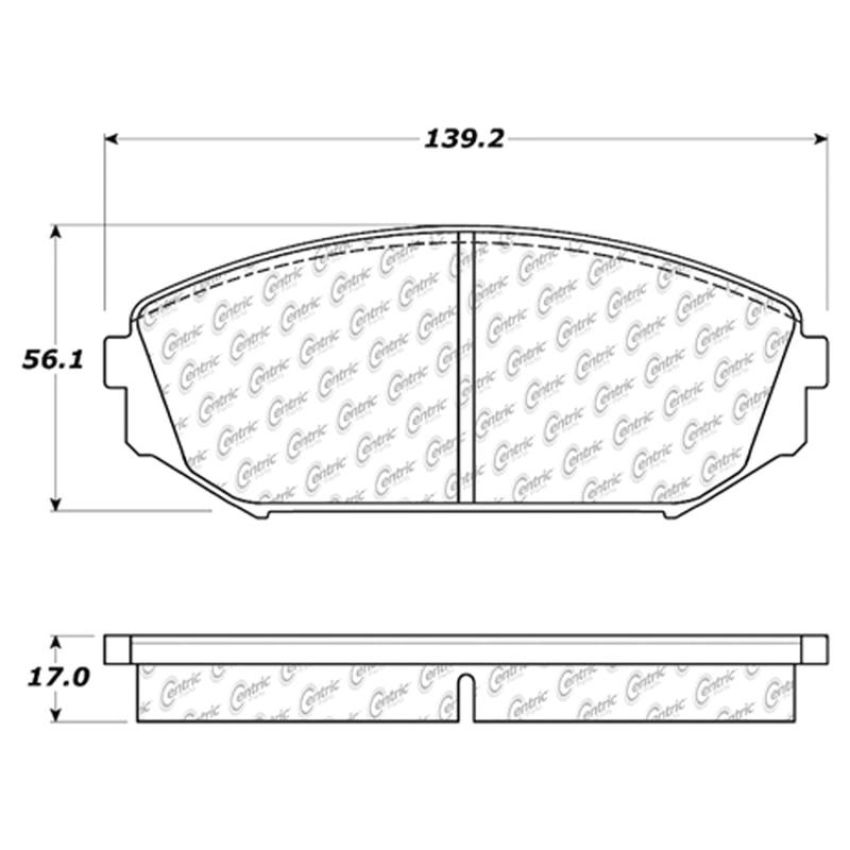 CENTRIC PARTS 103.07930 C-Tek Ceramic Brake Pads with Shims