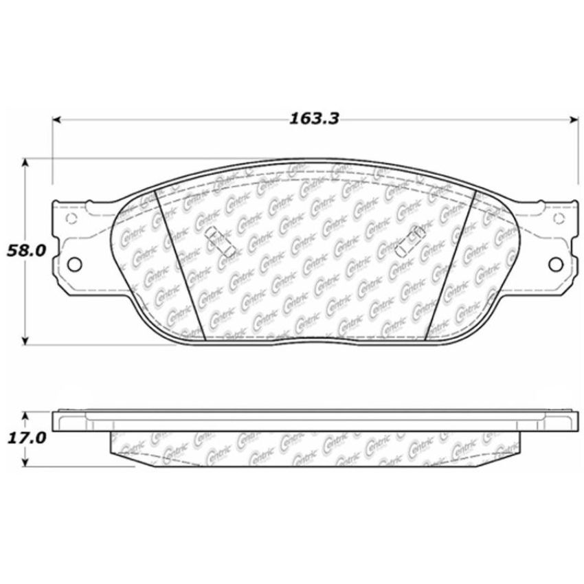 CENTRIC PARTS 103.08050 C-Tek Ceramic Brake Pads with Shims
